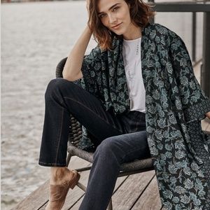 J.Jill NEW Very Beautiful Jacobean-Floral Ruana Poncho NWT